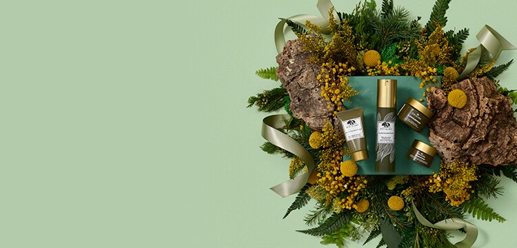 sage background with Plantscription holiday gift set